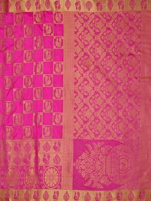self design kanjivaram saree with blouse - 16750719 - Standard Image - 4