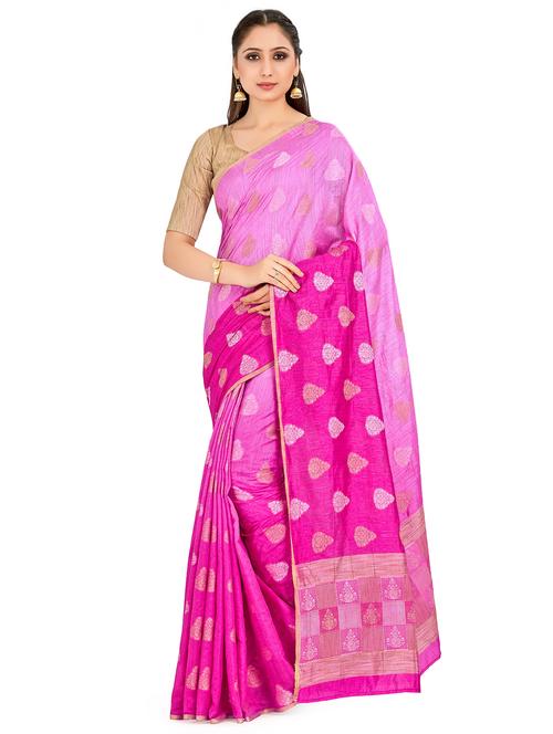 self design banarasi saree with blouse - 16750720 - Standard Image - 1