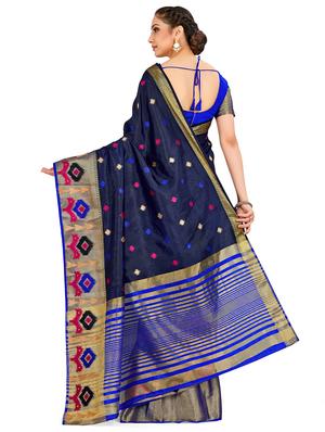 self design kanjivaram saree with blouse - 16750721 - Standard Image - 2