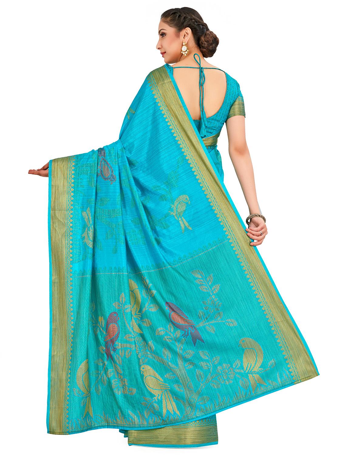 self design kanjivaram saree with blouse - 16750722 - Zoom Image - 2