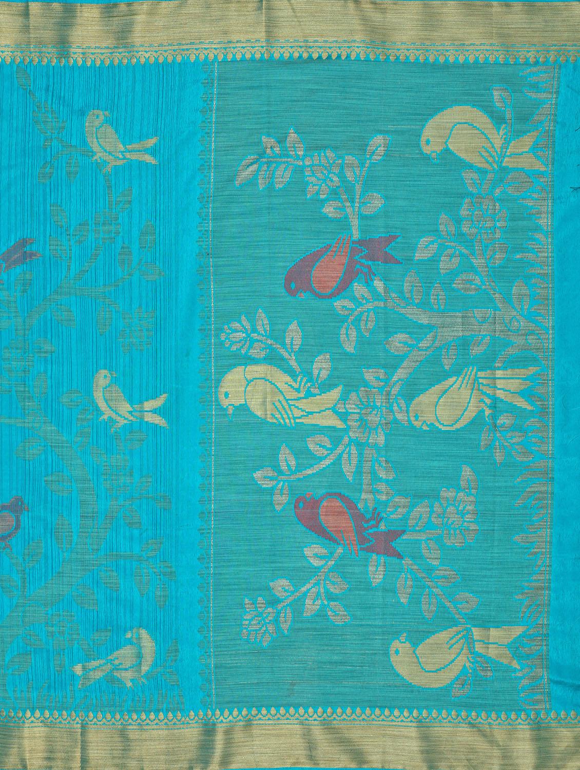 self design kanjivaram saree with blouse - 16750722 - Zoom Image - 4
