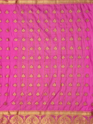 self design mysore silk saree with blouse - 16750723 - Standard Image - 4