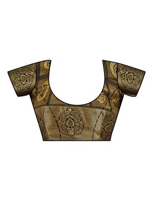paisley kanjivaram saree with blouse - 16750728 - Standard Image - 3