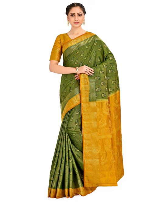 self design kanjivaram saree with blouse - 16750729 - Standard Image - 1