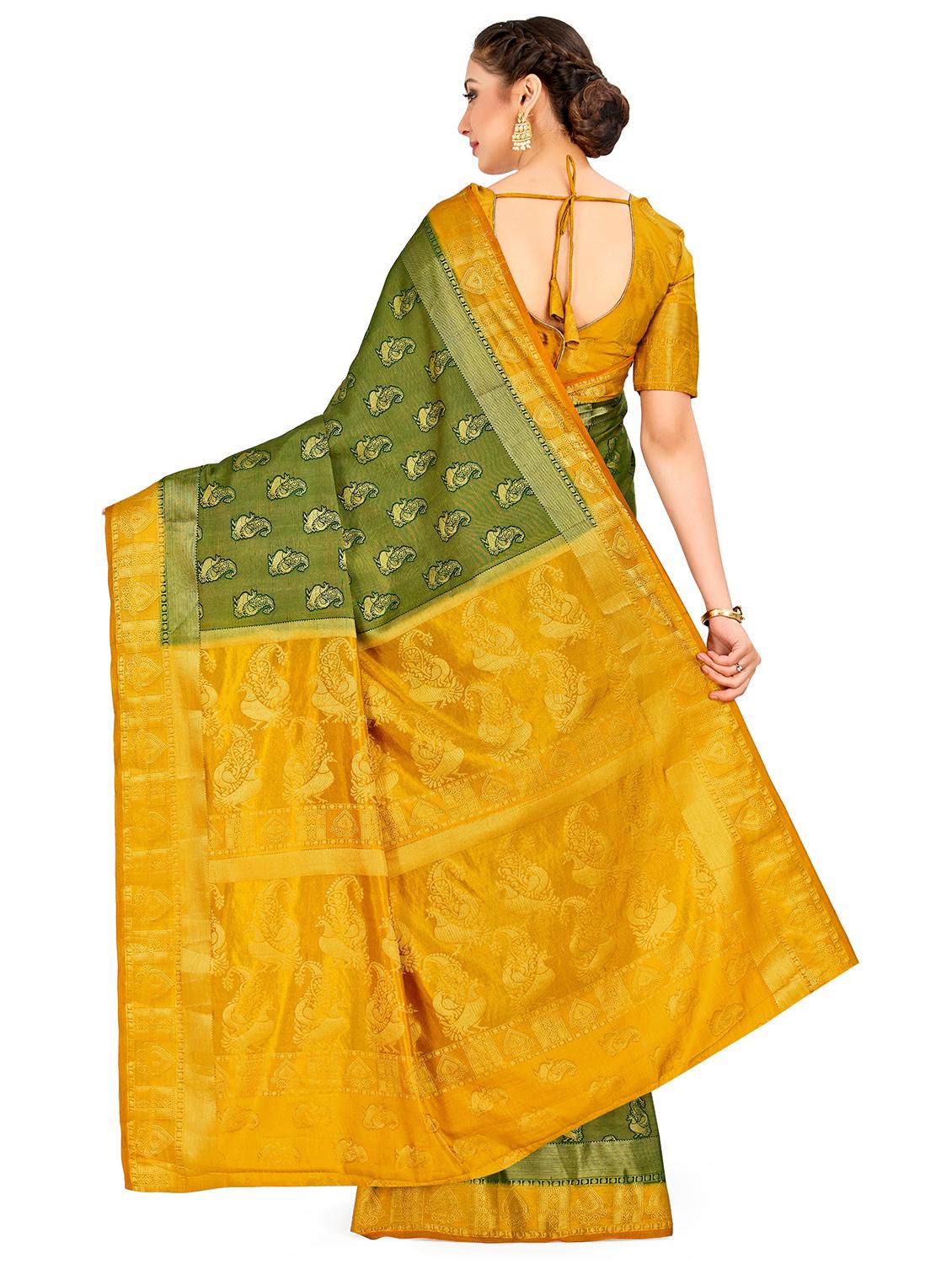 self design kanjivaram saree with blouse - 16750729 - Zoom Image - 2