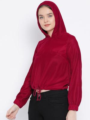 tie front hooded sweatshirt - 16750769 - Standard Image - 2