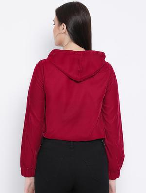 tie front hooded sweatshirt - 16750769 - Standard Image - 3
