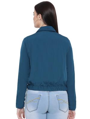 shirt collar solid jacket - 16750775 - Standard Image - 3
