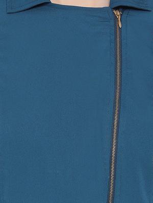shirt collar solid jacket - 16750775 - Standard Image - 5