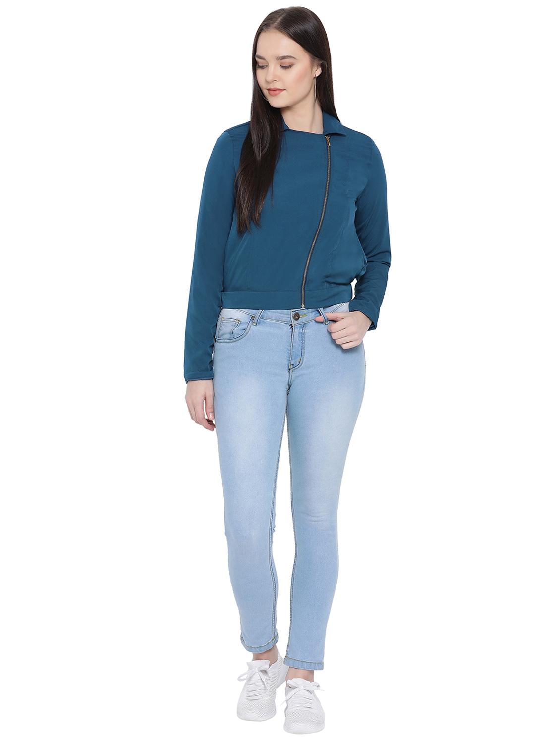 shirt collar solid jacket - 16750775 - Zoom Image - 4