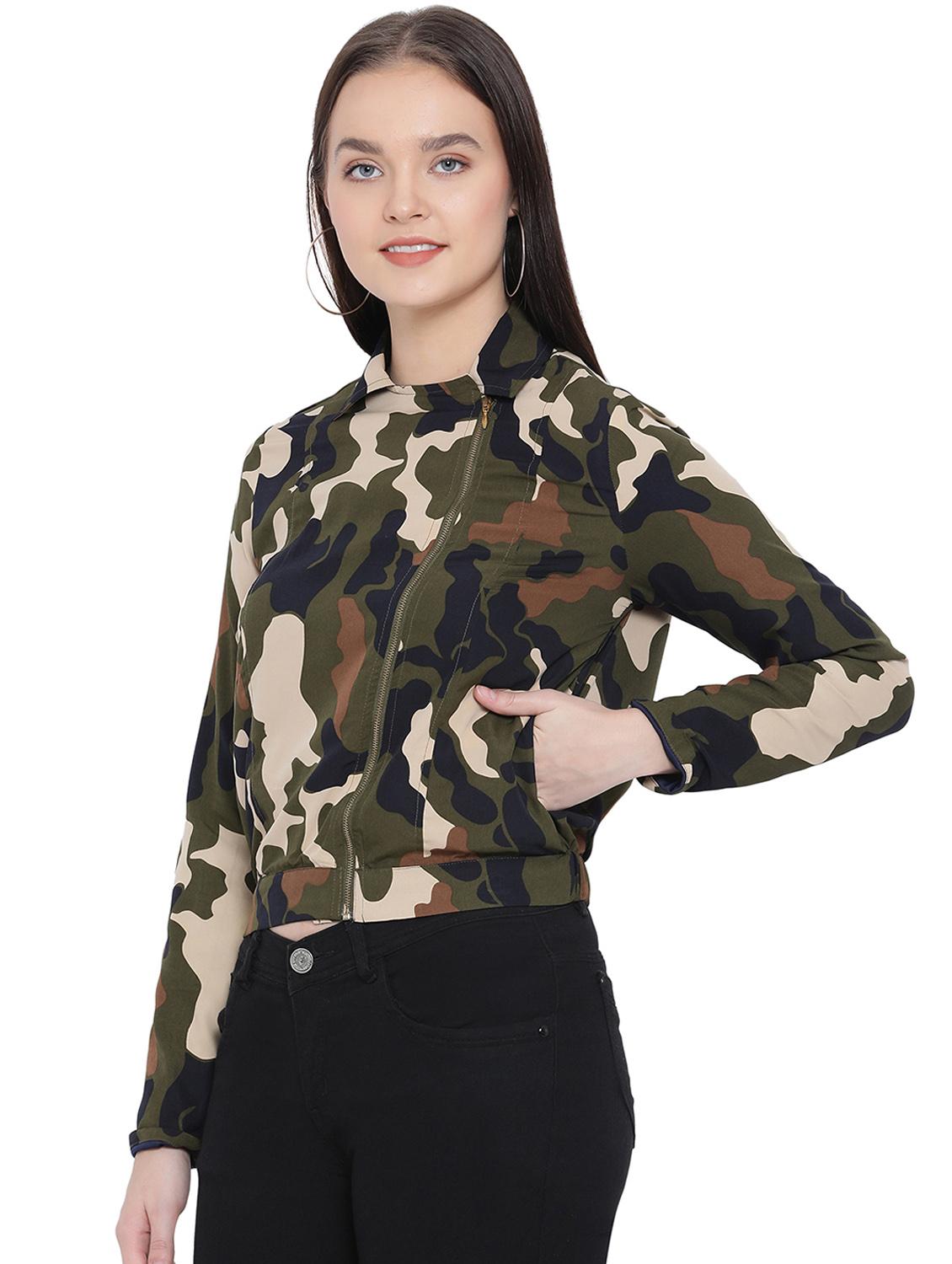 shirt collar camouflage jacket - 16750776 - Zoom Image - 2