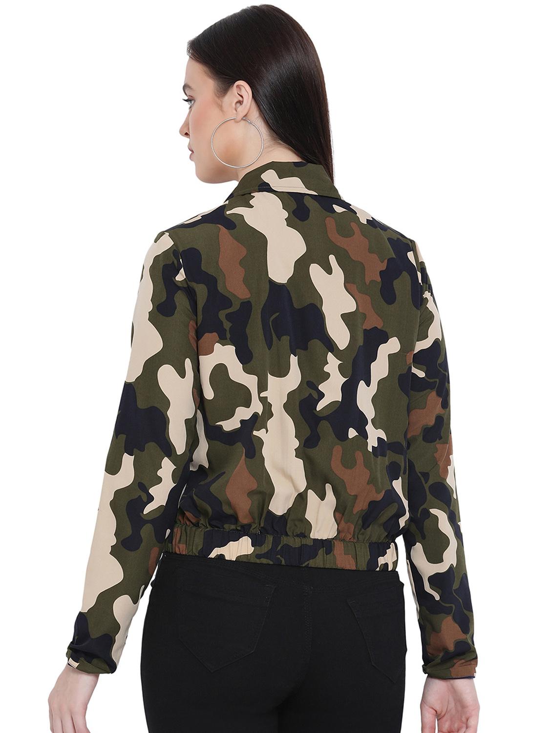 shirt collar camouflage jacket - 16750776 - Zoom Image - 3
