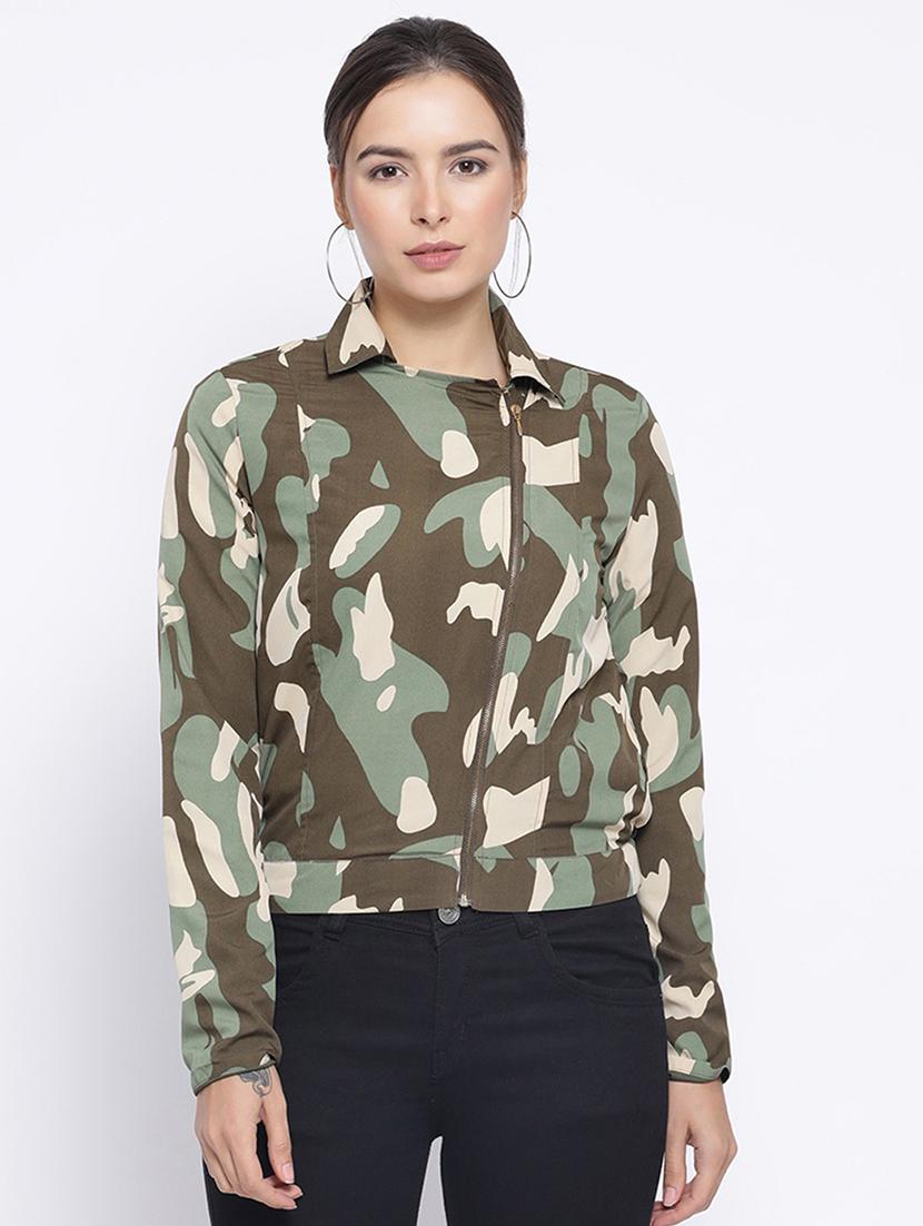 shirt collar camouflage jacket - 16750777 - Zoom Image - 1