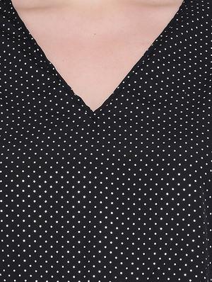 v-neck polka dot a-line dress - 16750792 - Standard Image - 5
