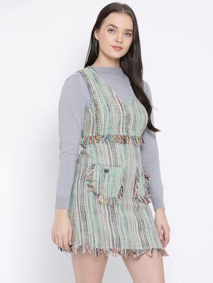 frayed detail pocket patch sheath dress - 16750795 - Standard Image - 2