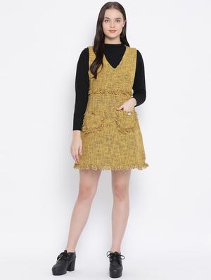 frayed detail pocket patch sheath dress - 16750796 - Standard Image - 4