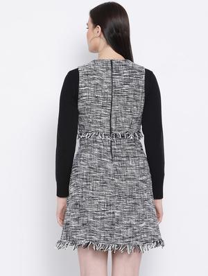 frayed detail pocket patch sheath dress - 16750797 - Standard Image - 3