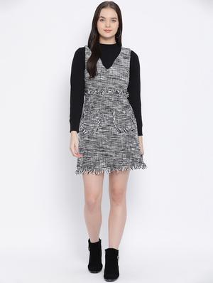 frayed detail pocket patch sheath dress - 16750797 - Standard Image - 4