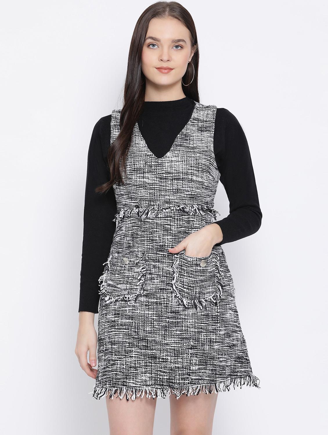 frayed detail pocket patch sheath dress - 16750797 - Zoom Image - 1
