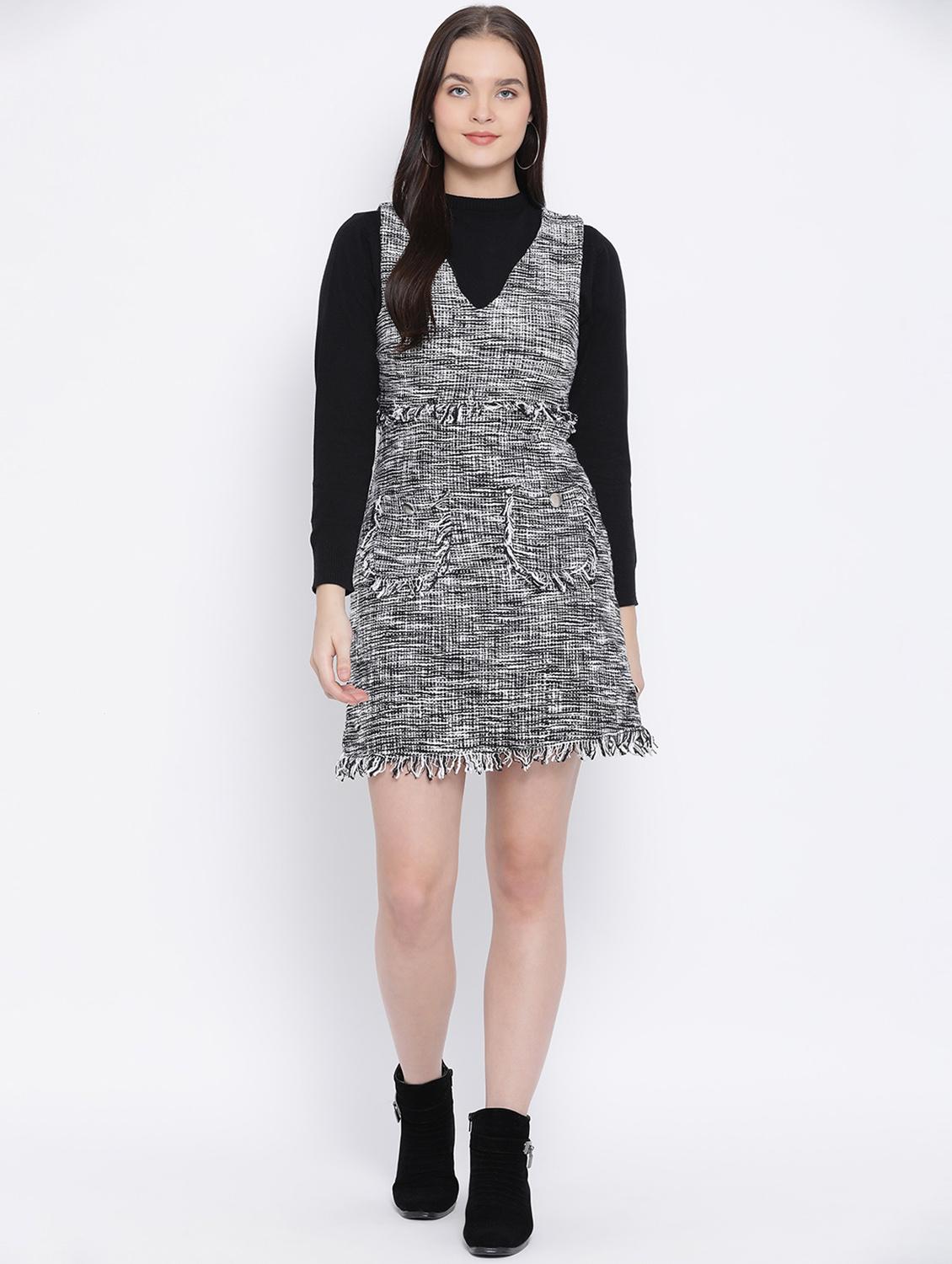 frayed detail pocket patch sheath dress - 16750797 - Zoom Image - 4
