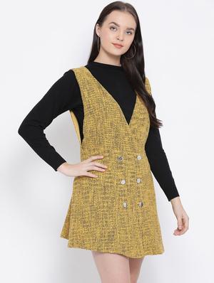 v-neck button up a-line dress - 16750799 - Standard Image - 2