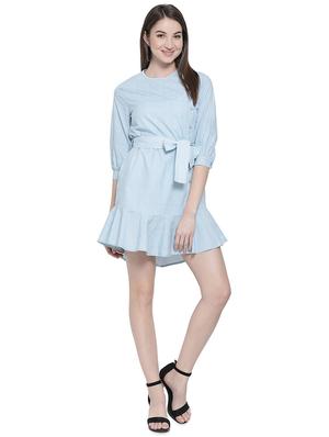 tie front striped a-line dress - 16750806 - Standard Image - 4