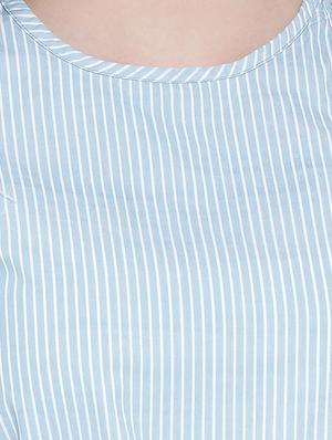 tie front striped a-line dress - 16750806 - Standard Image - 5