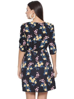 v-neck floral a-line dress - 16750816 - Standard Image - 3