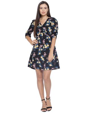 v-neck floral a-line dress - 16750816 - Standard Image - 4