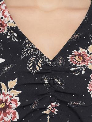 v-neck floral a-line dress - 16750817 - Standard Image - 5