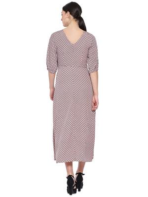 tie front printed maxi dress - 16750821 - Standard Image - 3