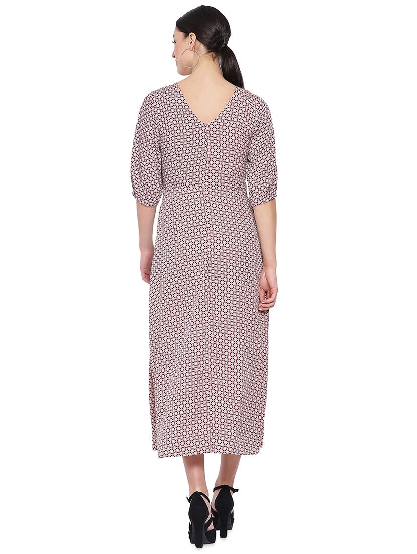 tie front printed maxi dress - 16750821 - Zoom Image - 3