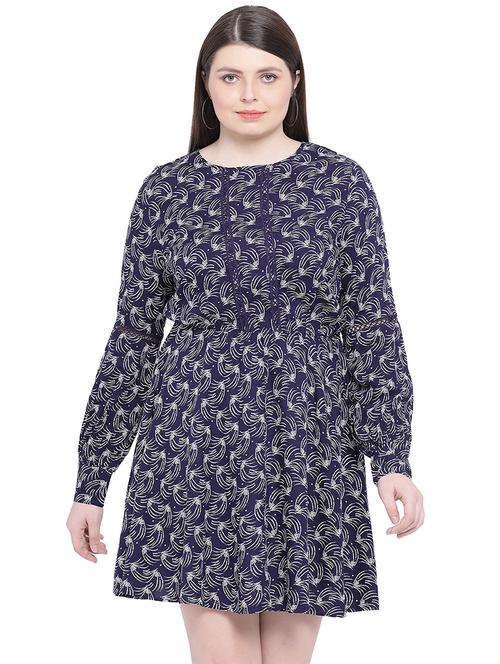 bishop sleeved lace detail a-line dress - 16750825 - Standard Image - 1