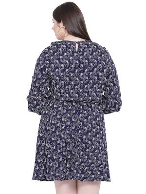 bishop sleeved lace detail a-line dress - 16750825 - Standard Image - 3