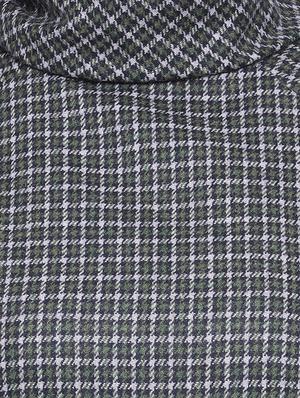 turtle neck checkered a-line dress - 16750837 - Standard Image - 5