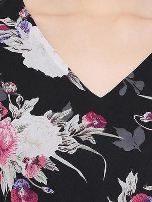 tie front floral a-line dress - 16750844 - Standard Image - 4