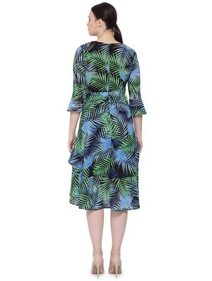 tie front tropical a-line dress - 16750845 - Standard Image - 3