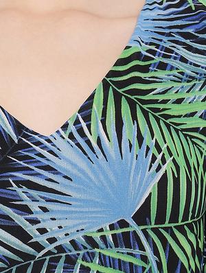tie front tropical a-line dress - 16750845 - Standard Image - 4