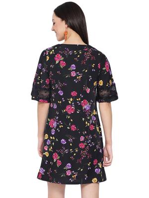 v-neck floral a-line dress - 16750847 - Standard Image - 3