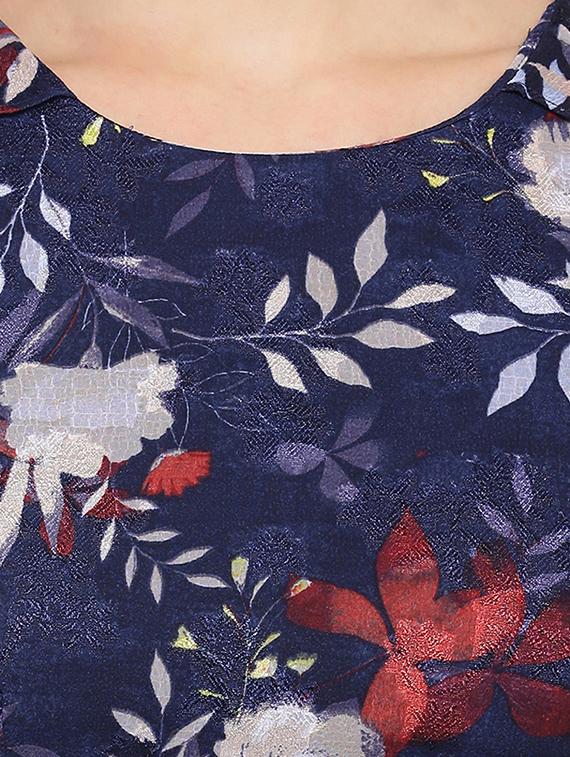 frill detail floral a-line dress - 16750854 - Zoom Image - 5