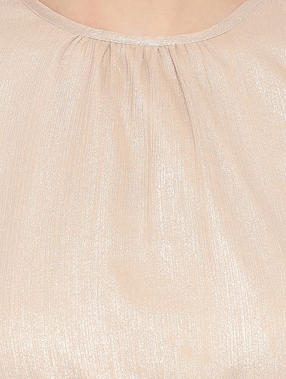 bishop sleeved solid a-line dress - 16750856 - Zoom Image - 4