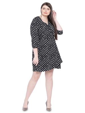 v-neck polka dot a-line dress - 16750857 - Standard Image - 4