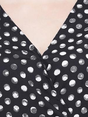 v-neck polka dot a-line dress - 16750857 - Standard Image - 5
