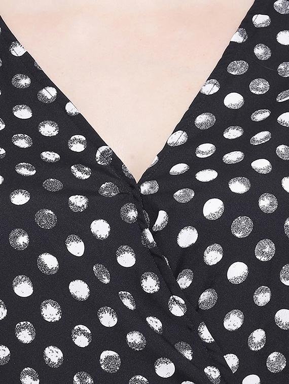 v-neck polka dot a-line dress - 16750857 - Zoom Image - 5