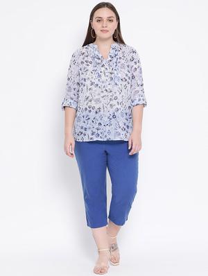 mandarin neck floral top - 16750861 - Standard Image - 4