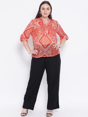 v-neck printed top - 16750862 - Standard Image - 4