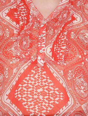 v-neck printed top - 16750862 - Standard Image - 5