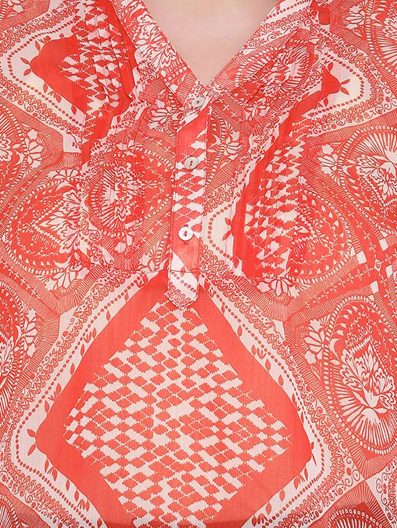 v-neck printed top - 16750862 - Zoom Image - 5