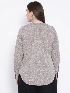 mandarin neck long sleeved top - 16750869 - Standard Image - 3