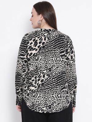 mandarin neck animal top - 16750871 - Standard Image - 3